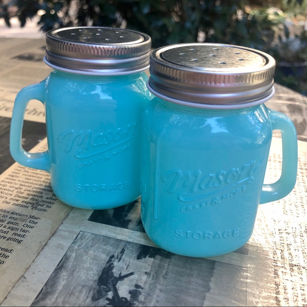 MASON CRAFT SET OF 2 SALT PEPPER SHAKER MILK GLASS - Picture 4 of 16